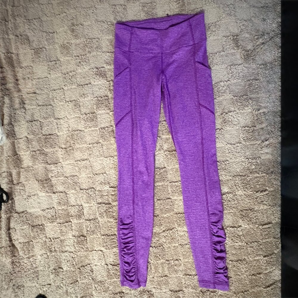 RARE Lululemon Speed Tight IV Rulu Herringbone Violet Full Length Leggings 4 - Picture 2 of 10